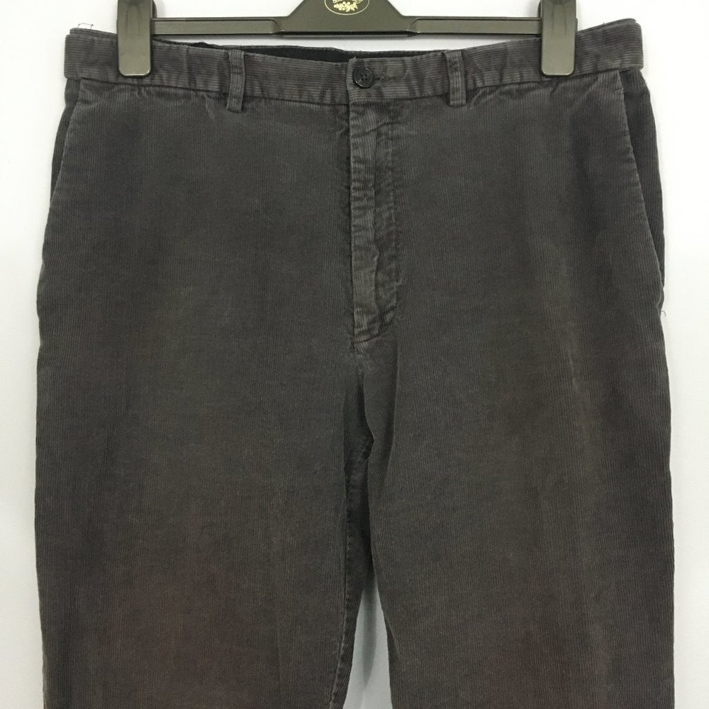 Haggar Mens 36 x 32 Charcoal Gray 100% Cotton Flat Front Straight Leg Pants - Picture 8 of 9